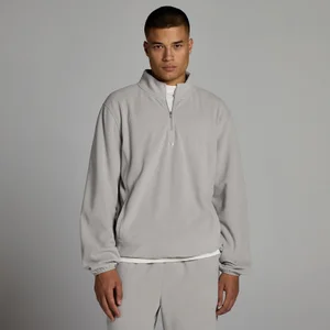 MP Herr Fleece 1/4 Dragkedja - Hållbar Grå - Size L