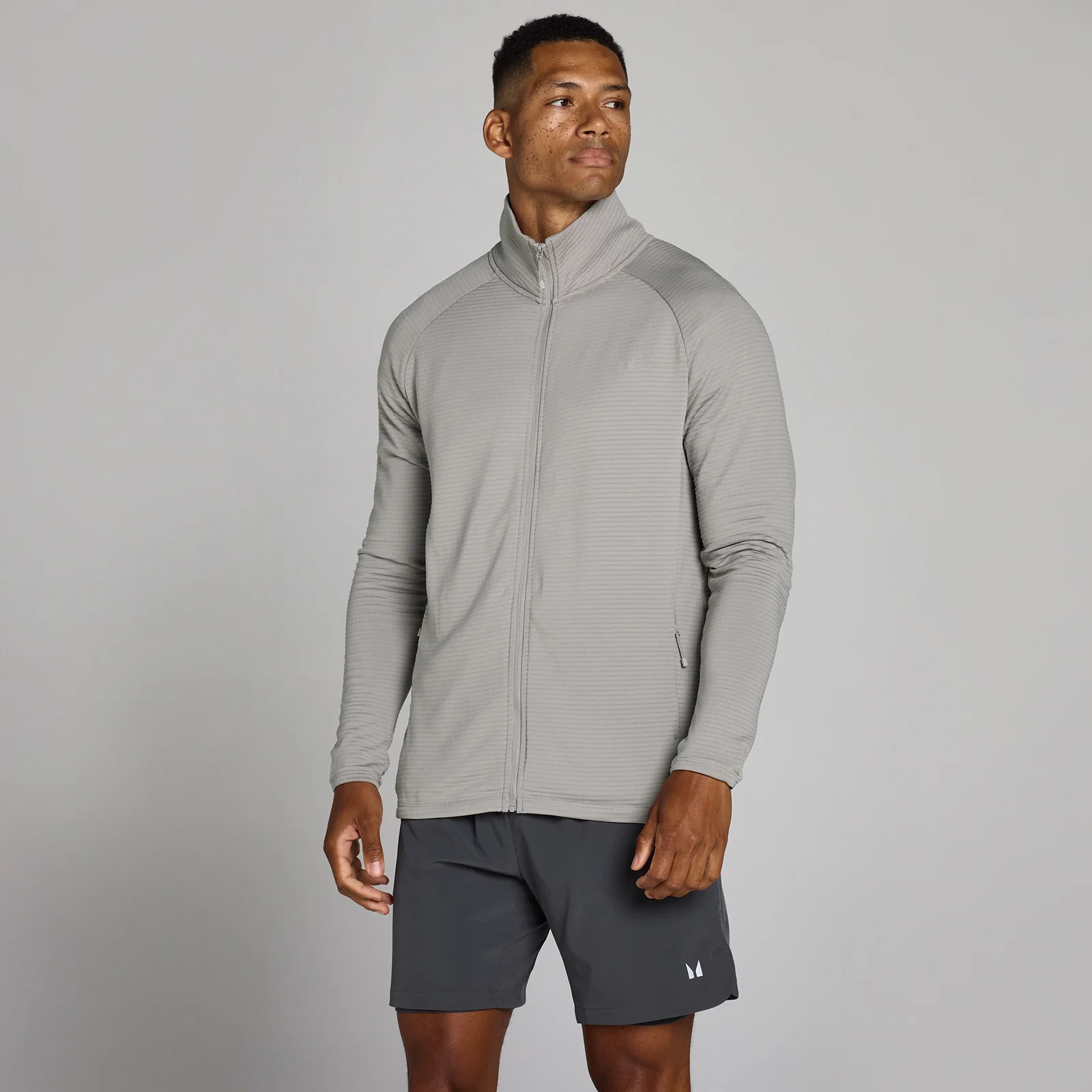 MP Men's Training Ultra Gridded Zip Through - Chalk Grey - XS Bild 1