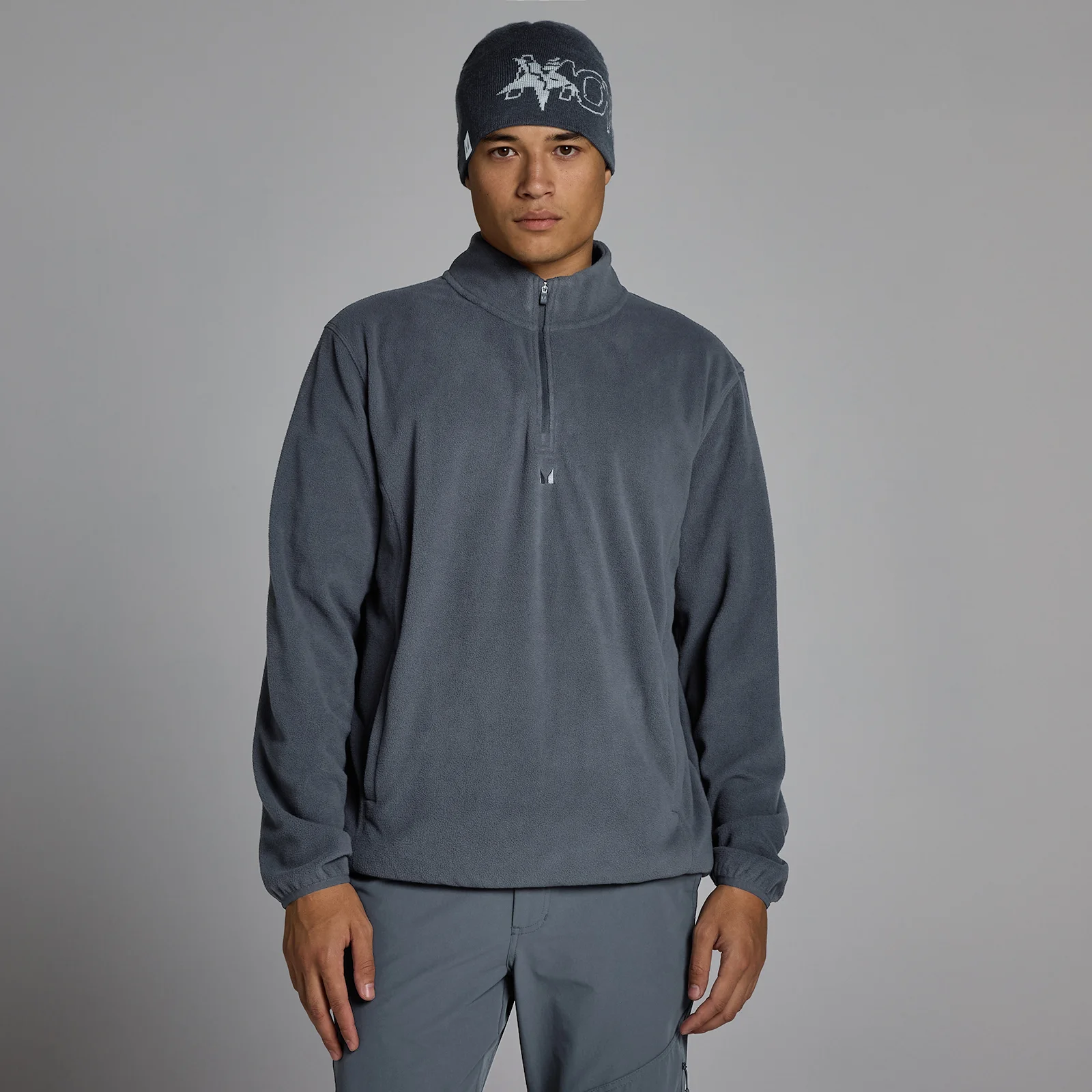 MP Fleece-tröja för män med 1/4 blixtlås - Granit - M Bild 1