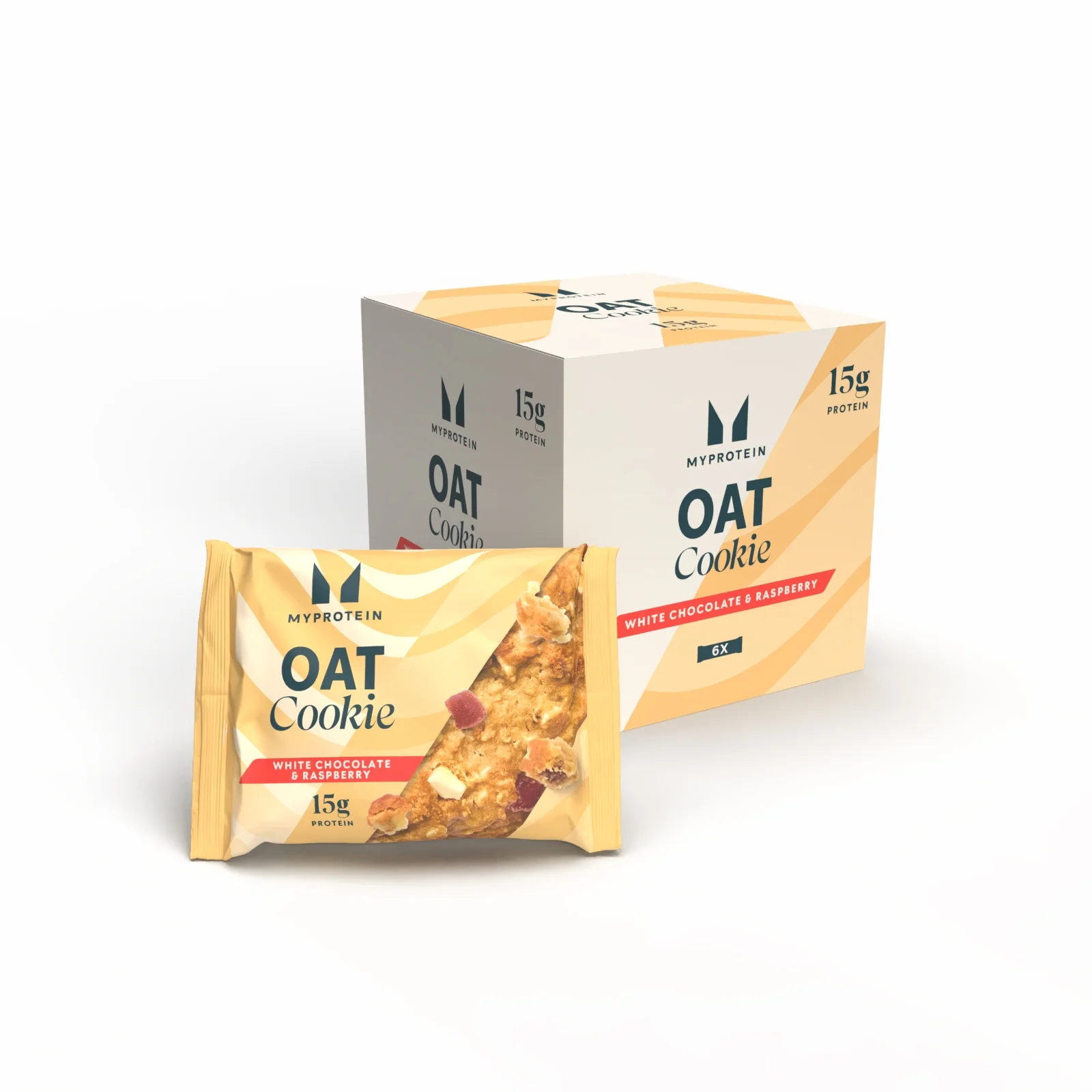 Baked Protein Cookie - 6 x 65g - White Chocolate and Raspberry (Oat) Bild 1