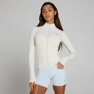MP Sömlös jacka Tempo Ultra med heldrackkedja för kvinnor - Mist/Silver - Size L