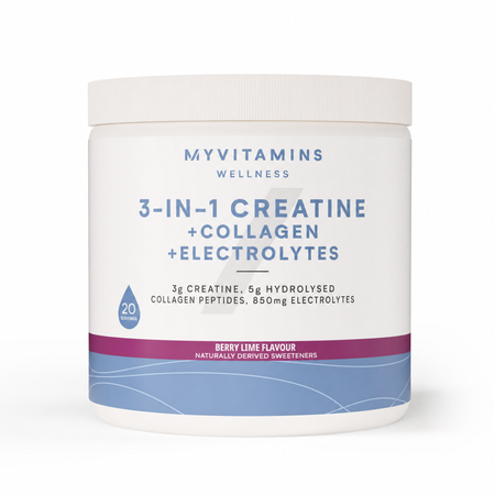 3-i-1 Kreatin + Kollagen + Elektrolyter