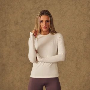 MP Women's X Tatiana Långärmad t-shirt med tumhål - Pearl - Size S