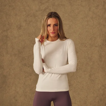 MP Women's X Tatiana Långärmad t-shirt med tumhål - Pearl