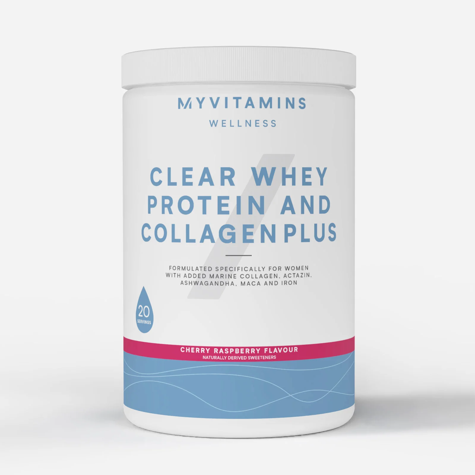 Clear Whey Protein and Collagen Plus - 486G - 20servings - Cherry Raspberry Bild 1