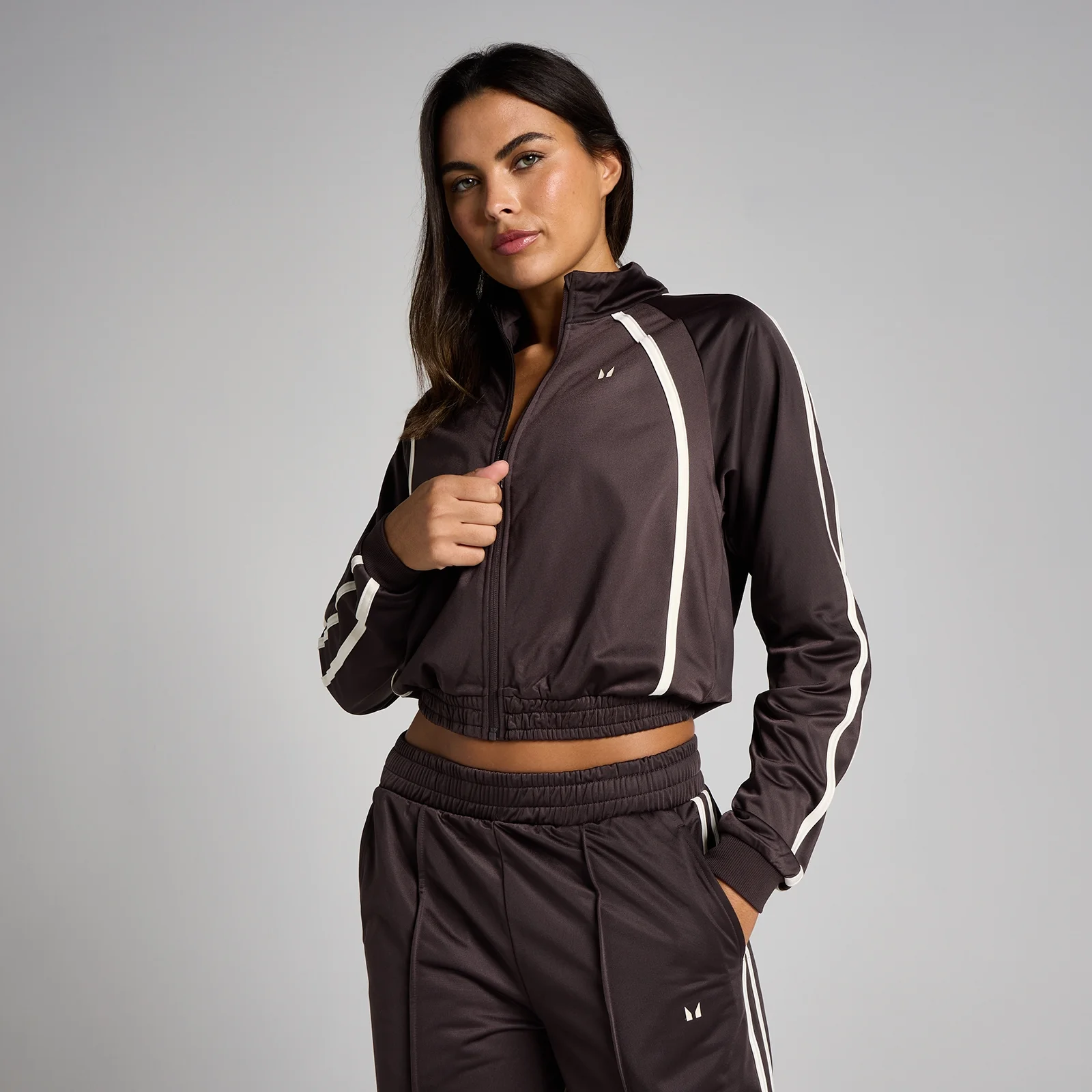 MP Women's Tricot Track Jacket - Kakao/Vanilj - M Bild 1