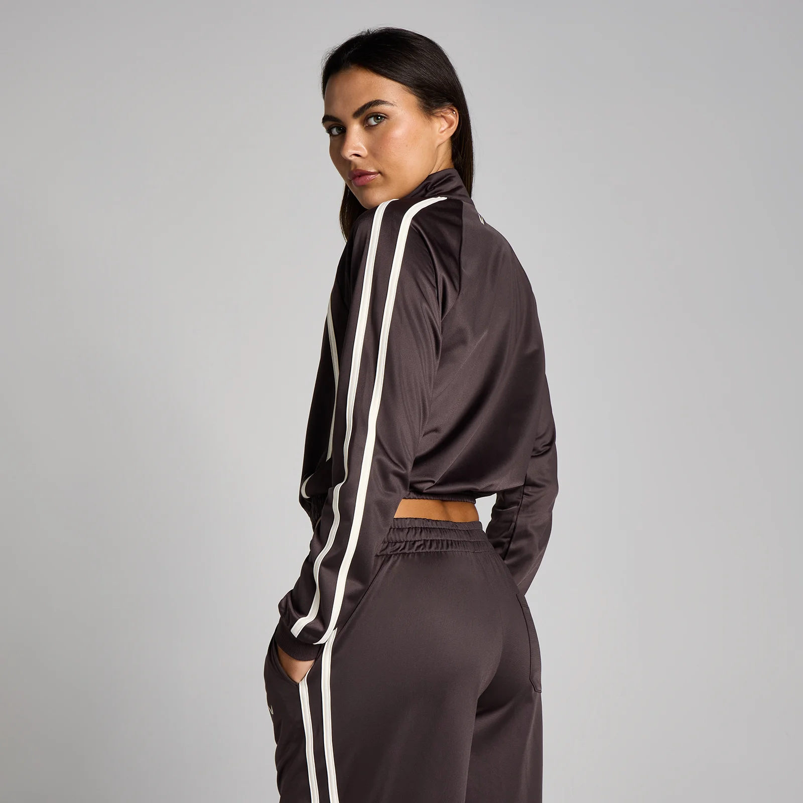 MP Women's Tricot Track Jacket - Kakao/Vanilj - M Bild 2