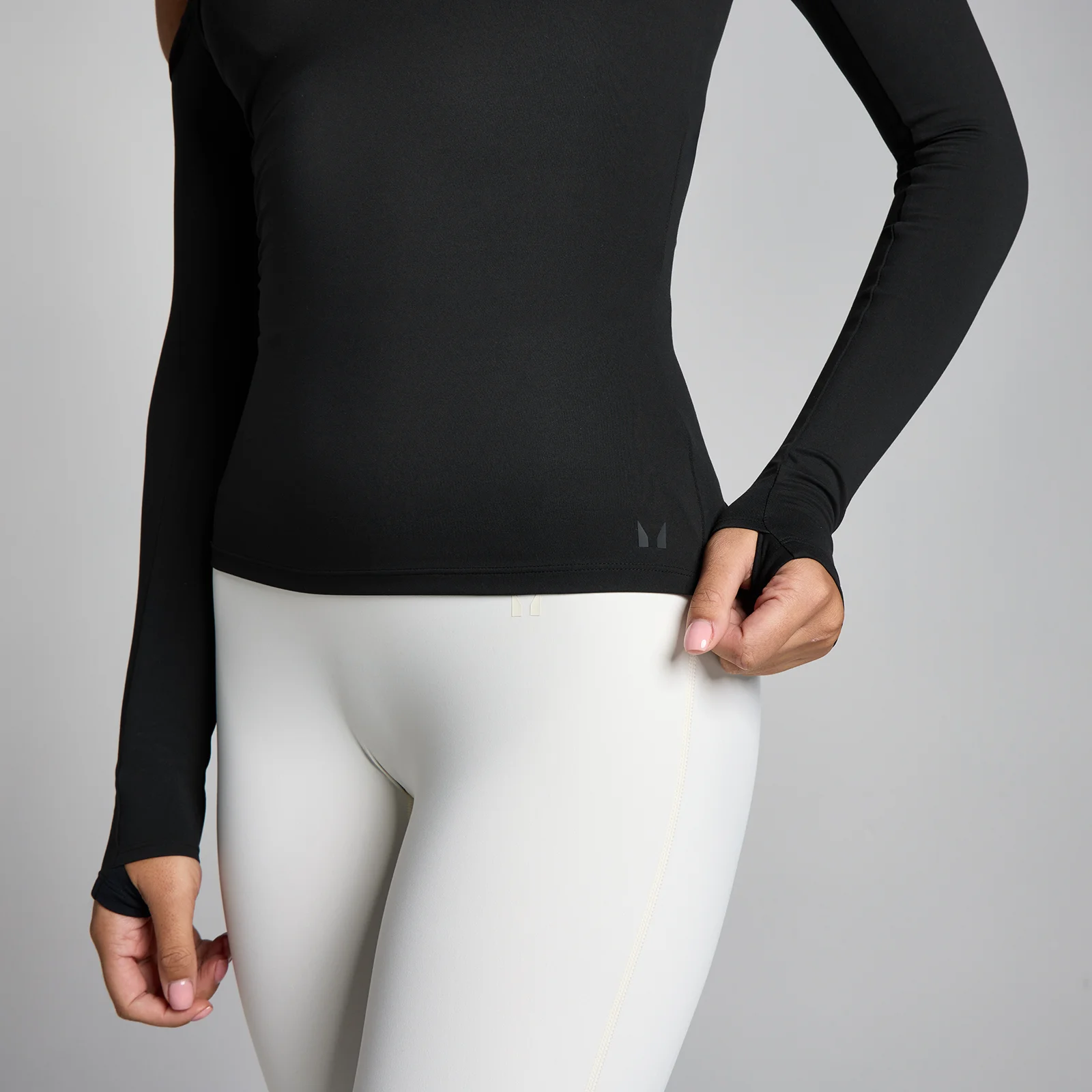 MP Dam Tempo Off The Shoulder LS Top - Svart - S Bild 4