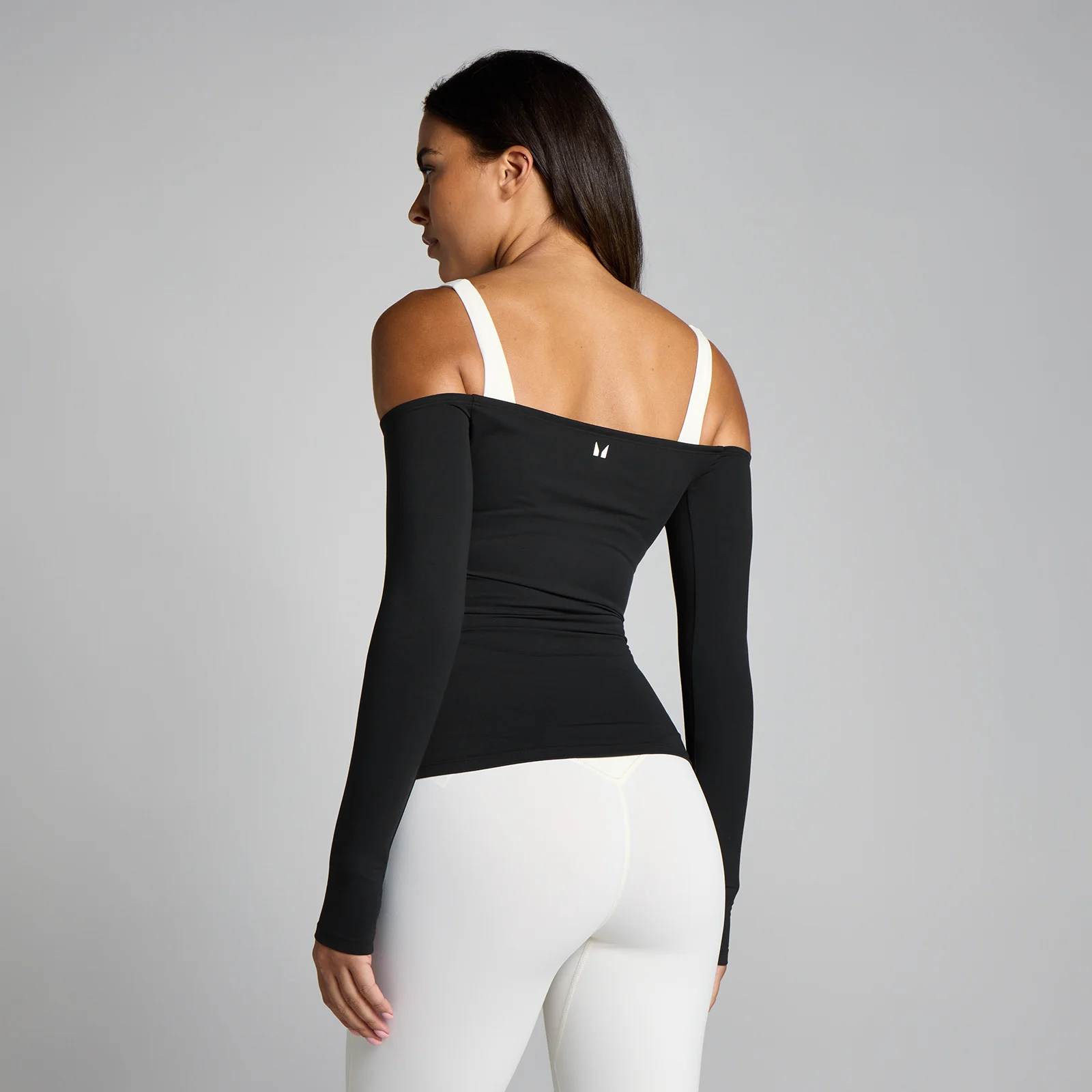 MP Dam Tempo Off The Shoulder LS Top - Svart - S Bild 2