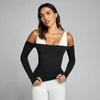 MP Dam Tempo Off The Shoulder LS Top - Svart
