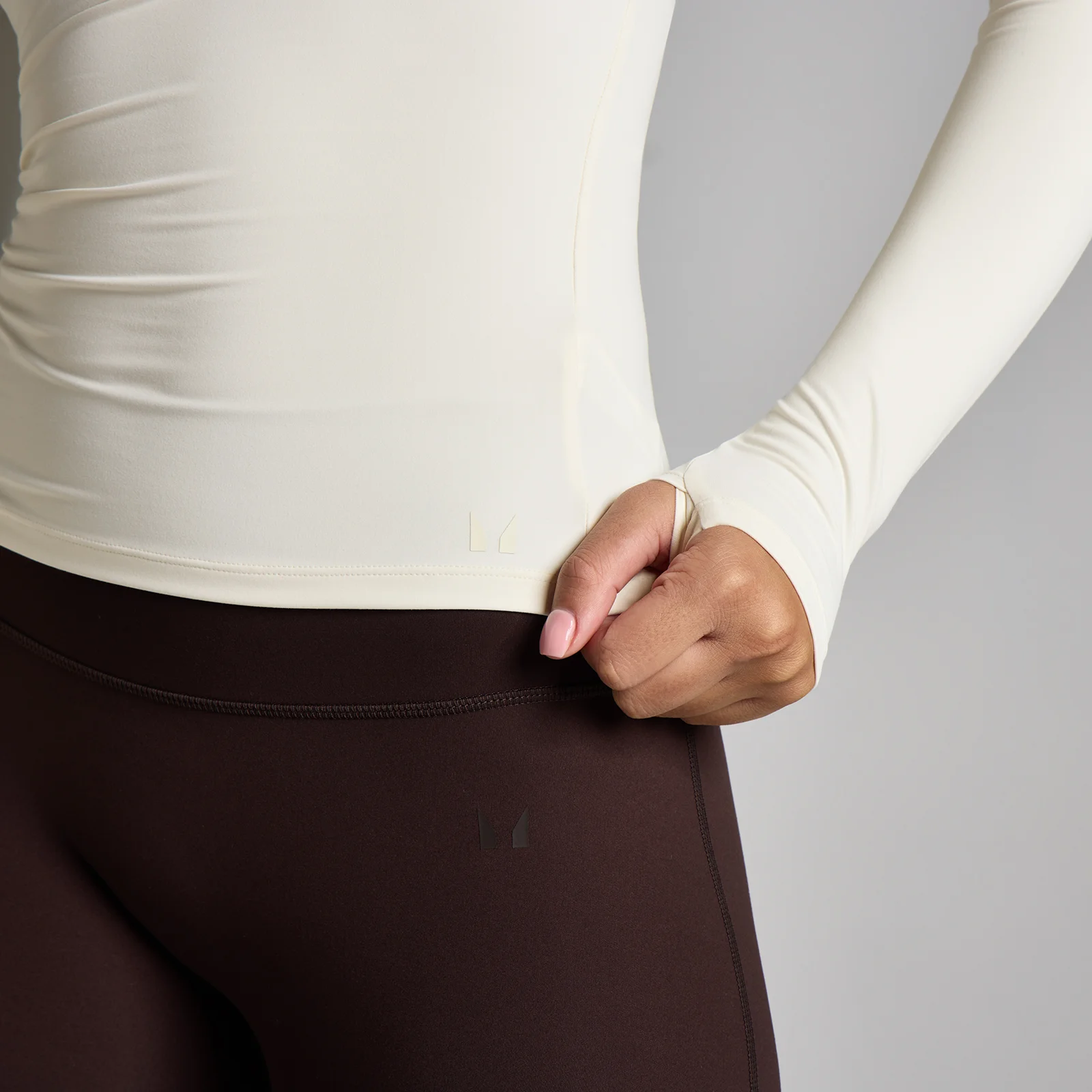 MP Dam Tempo Off The Shoulder LS Top - Vanilj - XS Bild 4
