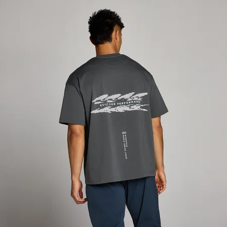 MP Men's Hybrid Built For Performance Graphic T-Shirt - Mörkgrå