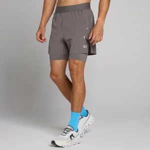 MP Hybrid Lightweight 5" 2-i-1 shorts för män - Ash Grey - Size XS