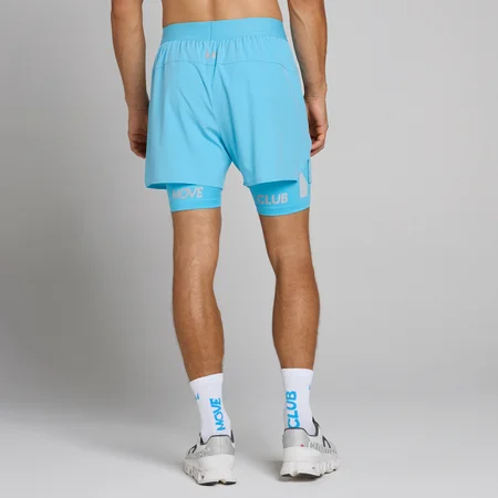 MP Hybrid Lightweight 2-i-1 shorts 5" för män - Ceruleanblå