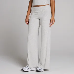 MP Ribbade Wide Leg Leggings för Kvinnor - Grå Melerad - Size S