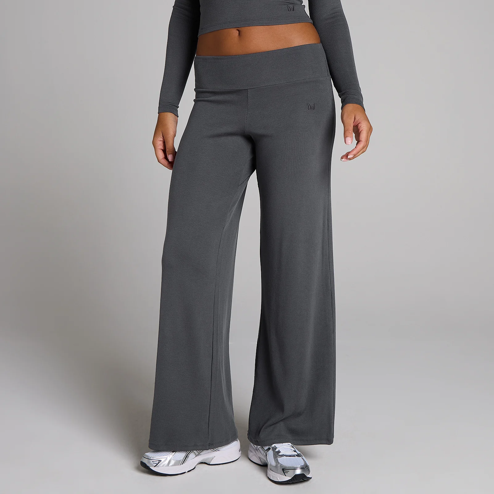 MP Ribbade Wide Leg Leggings för Kvinnor - Robust Grå - S Bild 1