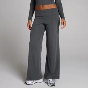 MP Ribbade Wide Leg Leggings för Kvinnor - Robust Grå - Size S