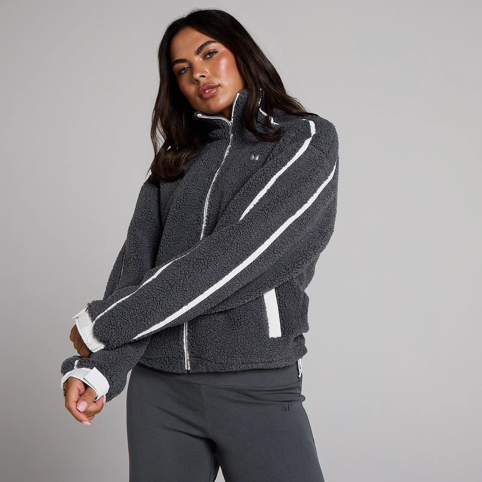 MP Fleecejacka med dragkedja för kvinnor - Robust Grey - XS Bild 1