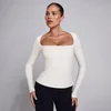 MP Women's SculptForm Square Neck Long Sleeve Top - Pärlvit