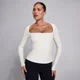 MP Women's SculptForm Square Neck Long Sleeve Top - Pärlvit
