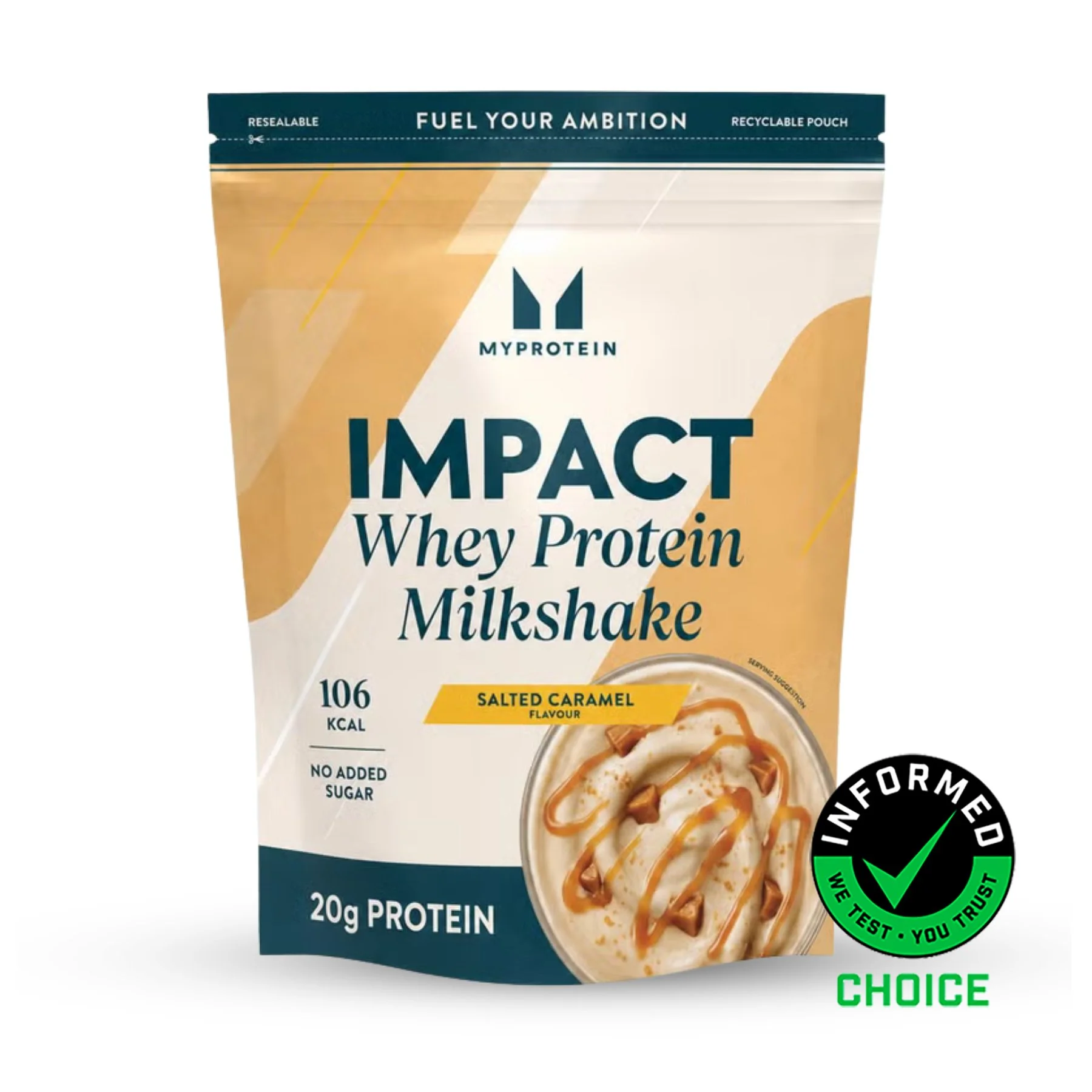 Impact Whey Protein Milkshake - 870G - 30servings - Ny - Salted Caramel Bild 1