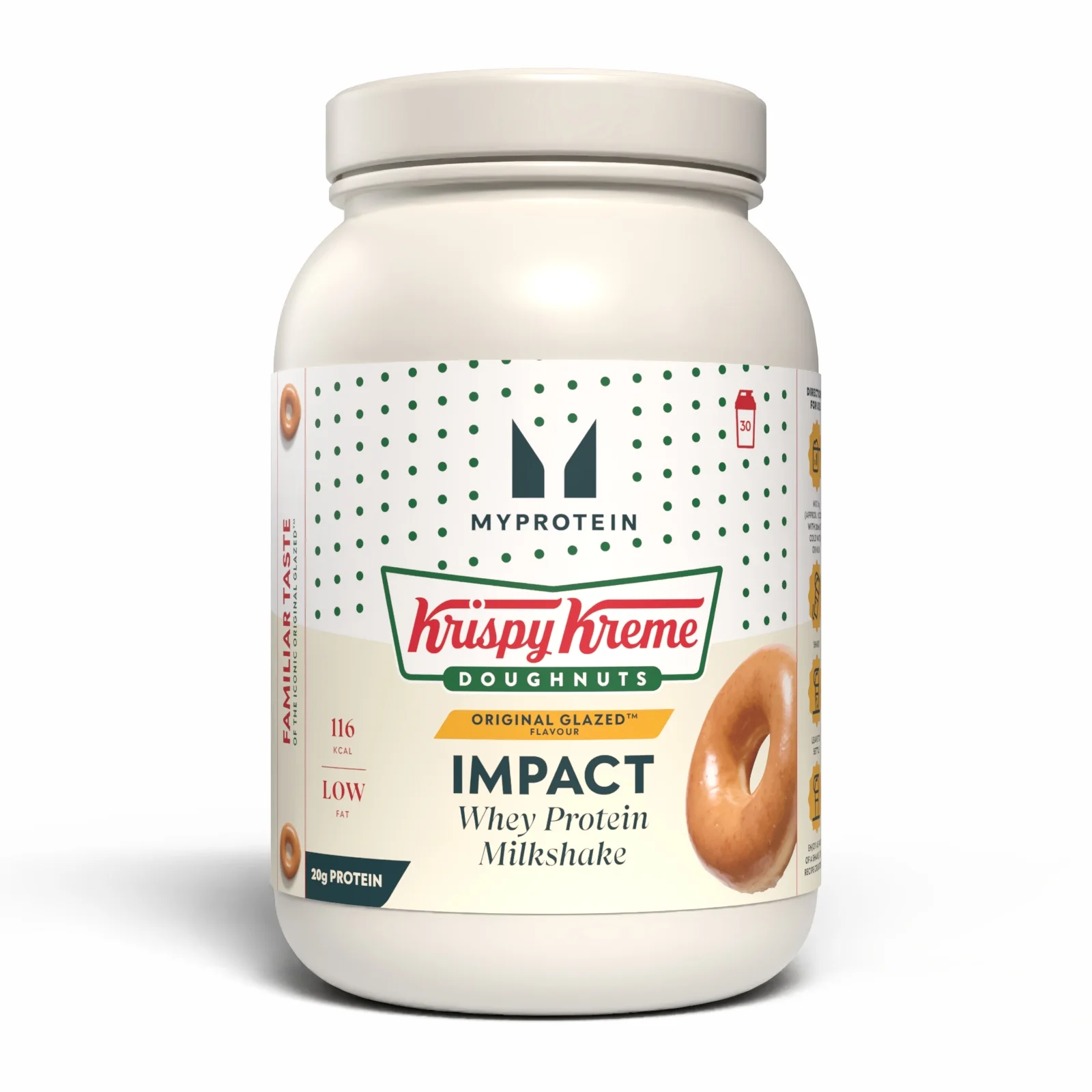 Impact Vassleprotein Milkshake - Krispy Kreme® - 930G - 30servings - Original Glazed™ doughnut Bild 1