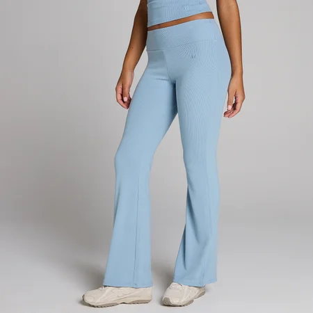 MP Ribbade Flares För Kvinnor - Denimblå