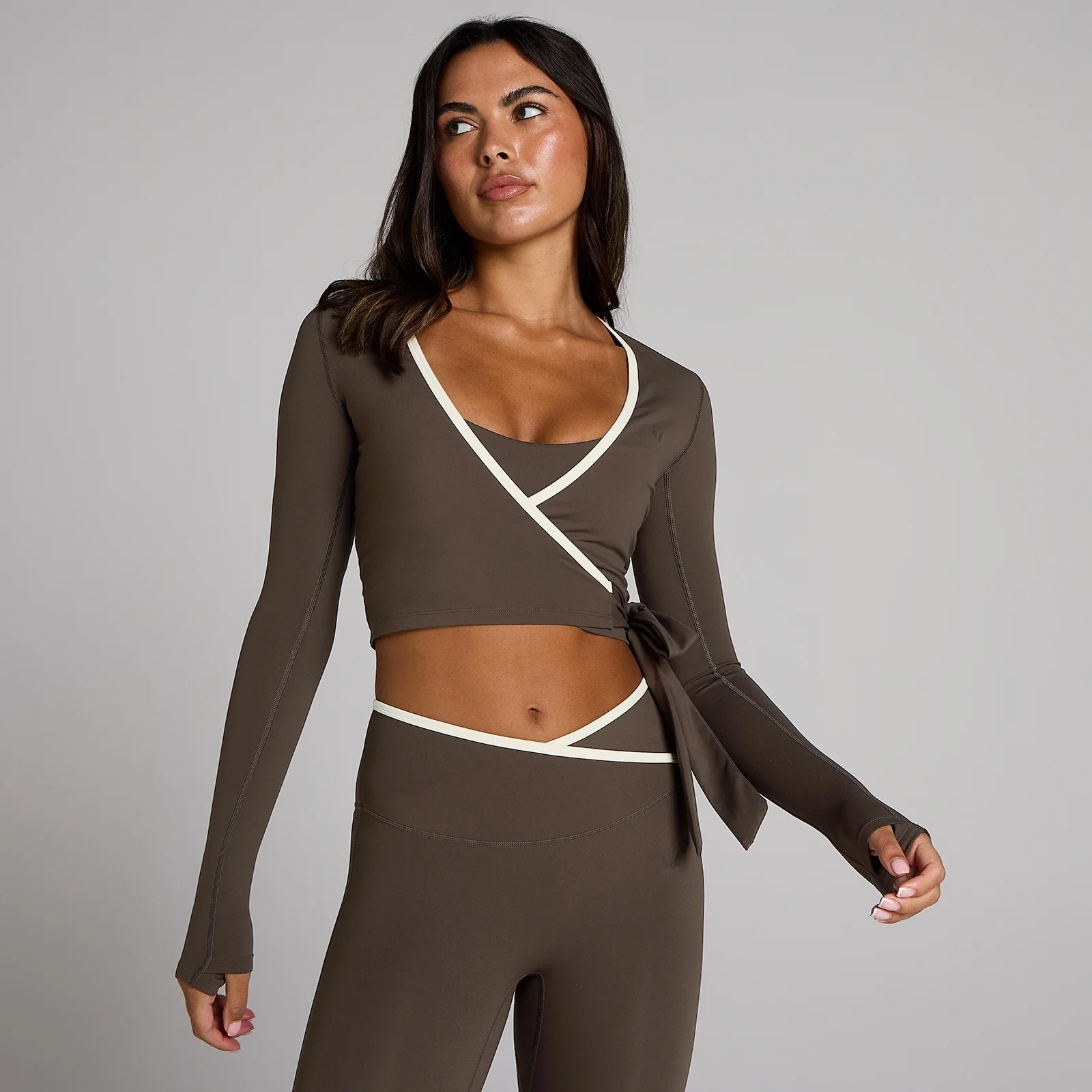 MP Women's Tempo Contrast Omlott-topp - Choklad - M Bild 1