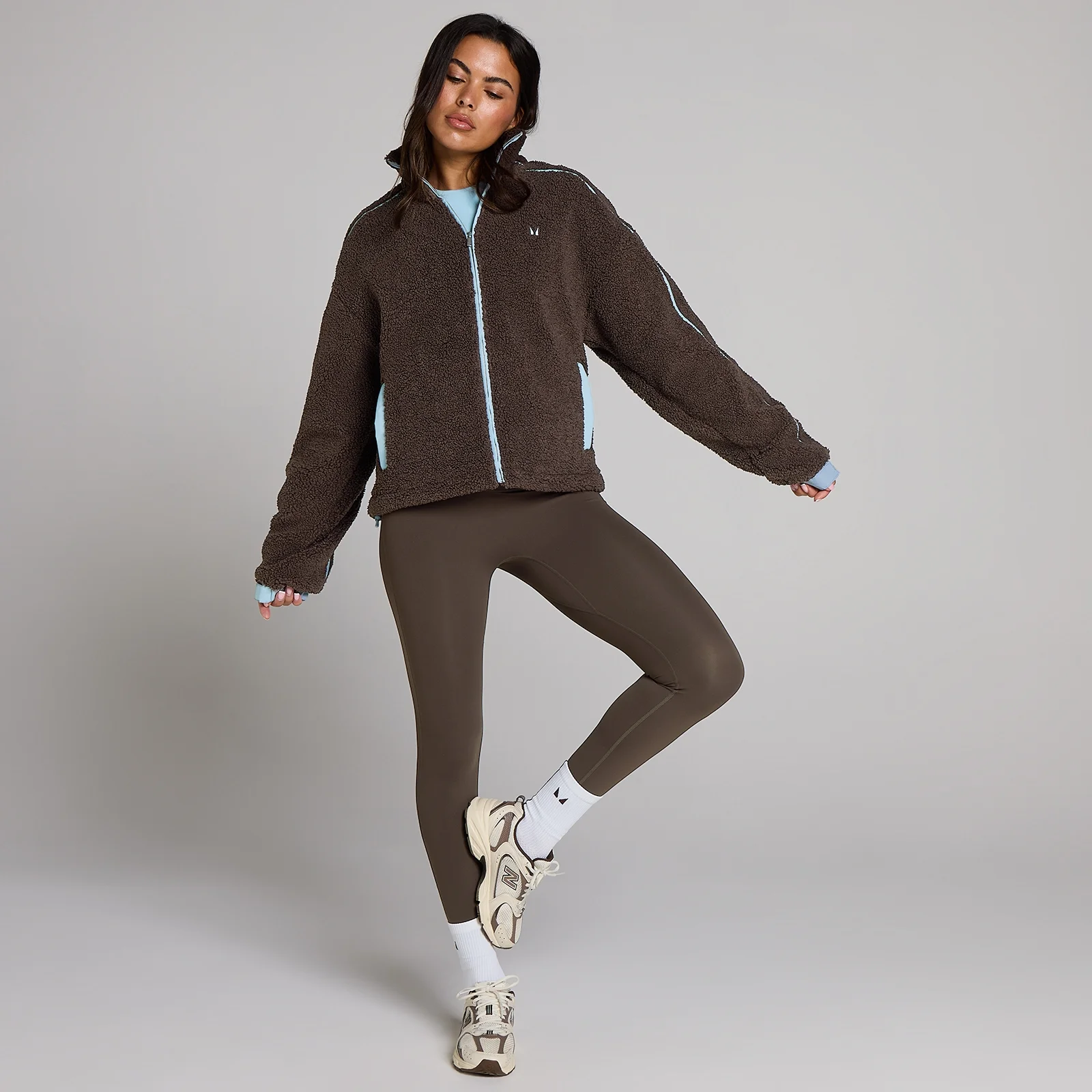 MP Women's Fleece Binding Zip Through Jacket - Choklad - M Bild 3