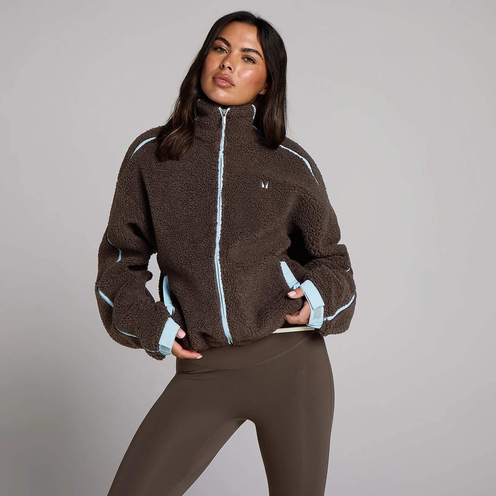 MP Women's Fleece Binding Zip Through Jacket - Choklad - M Bild 1