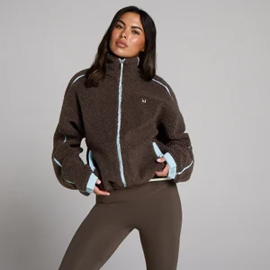 MP Women's Fleece Binding Zip Through Jacket - Choklad - Size M