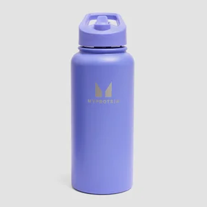 Myprotein Återvunnen Metallflaska med Sugrör 1 L - Power Indigo - Colour Power Indigo