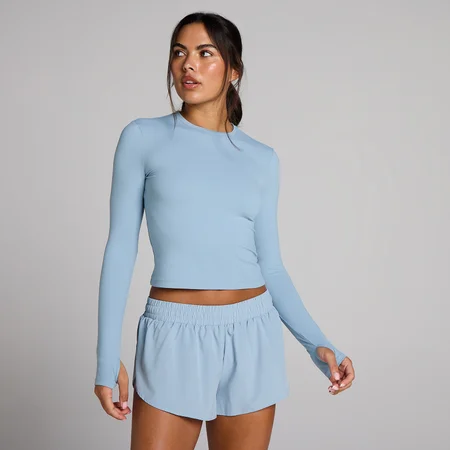 MP Women's Tempo Långärmad Topp med Tumgrepp - Denimblå
