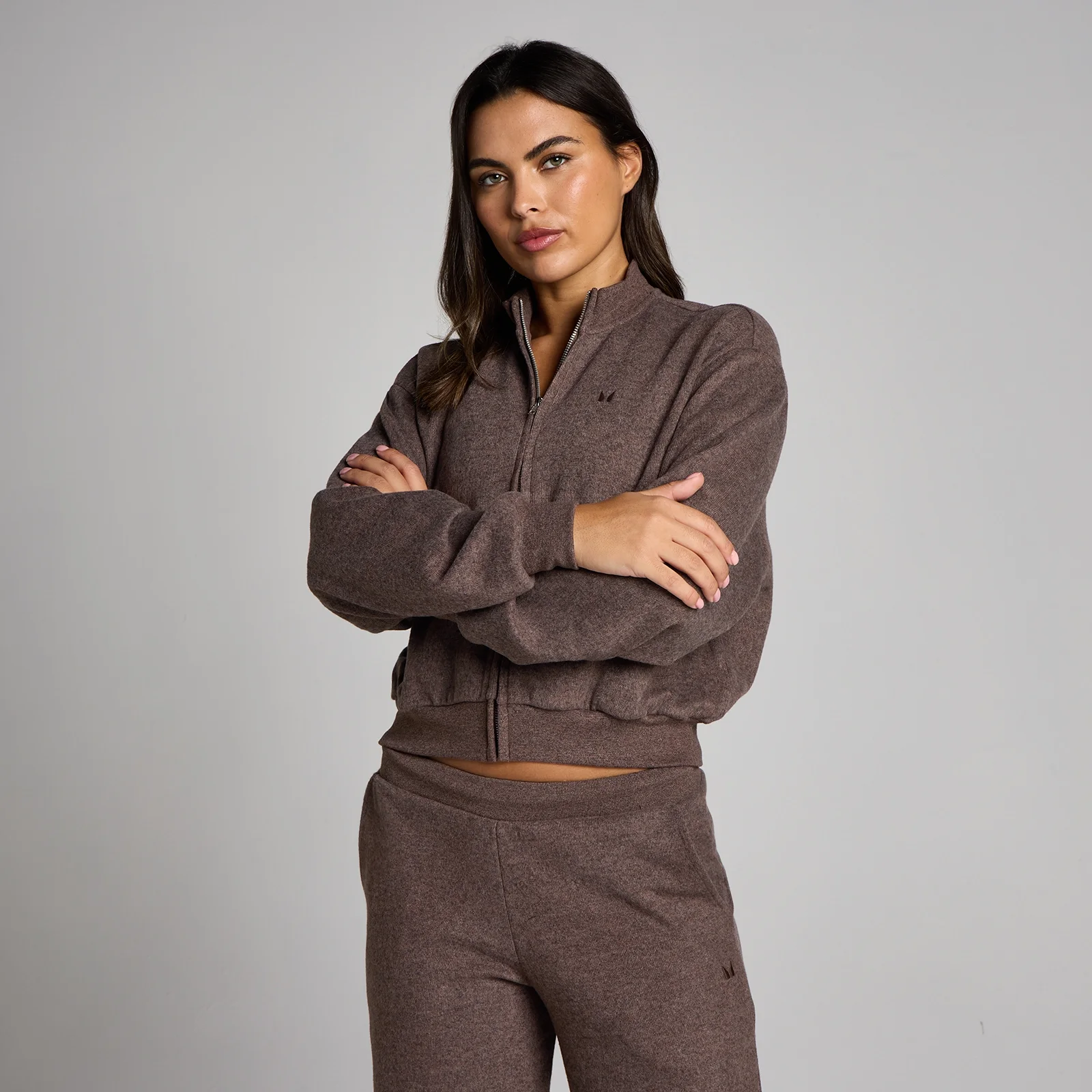 MP Women's Soft Touch Bomberjacka med Blixtlås - Kakao Melerad - XS Bild 1