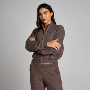 MP Women's Soft Touch Bomberjacka med Blixtlås - Kakao Melerad - Size S