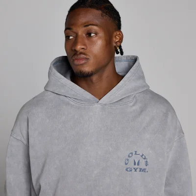 MP X Gold's Herr Washed Graphic Oversized Huvtröja - Steel Blue - L Bild 6