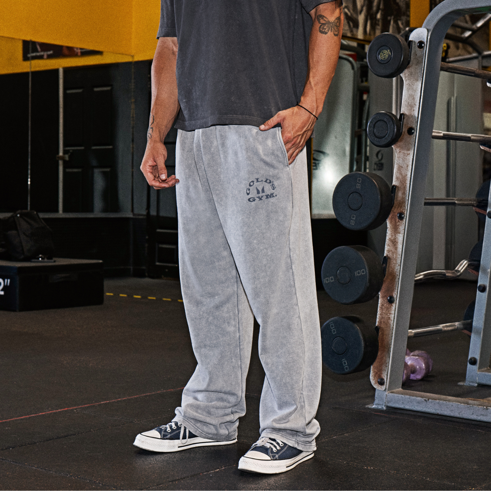 MP X Gold's Herr Washed Graphic Oversized Joggingbyxor - Steel Blue - L Bild 1