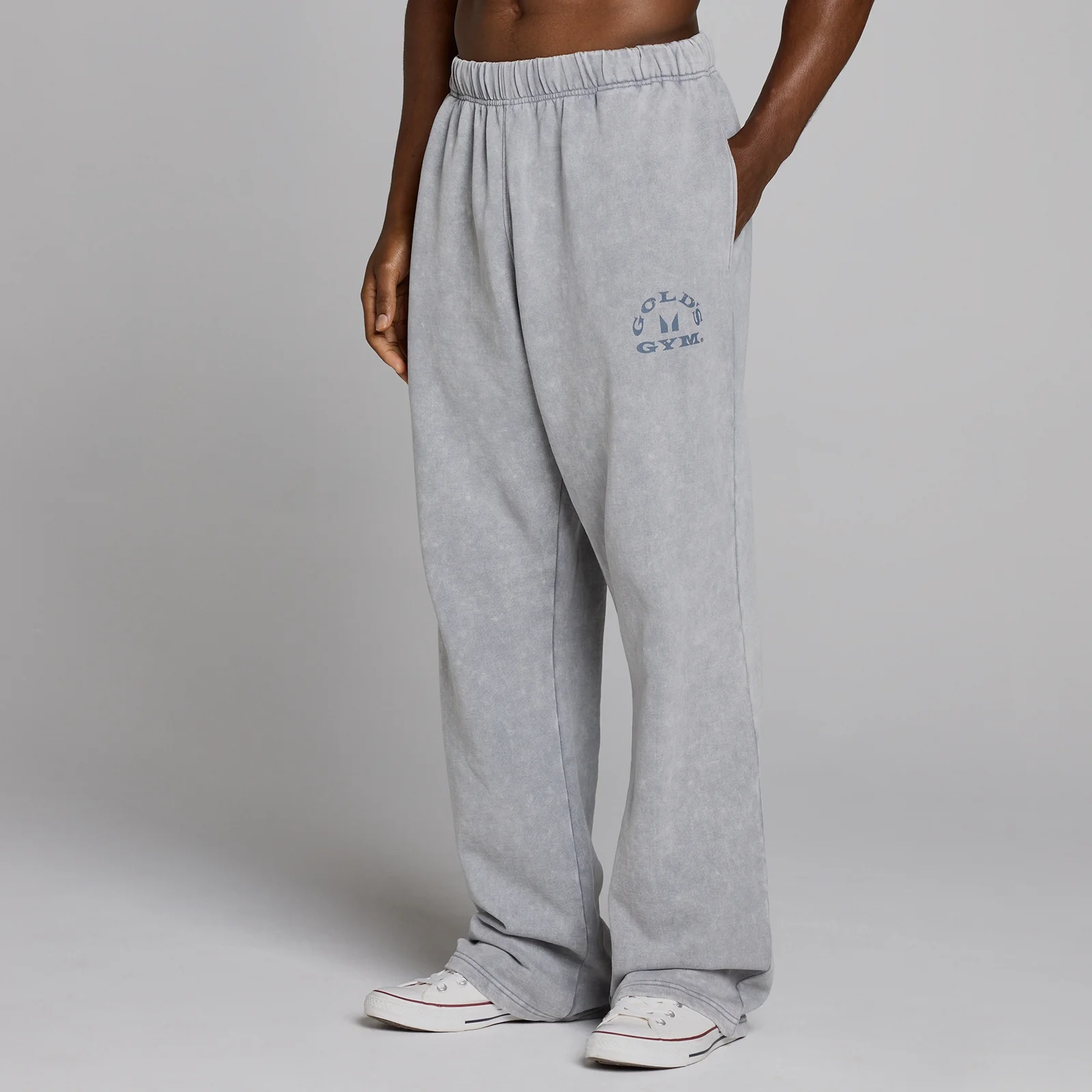 MP X Gold's Herr Washed Graphic Oversized Joggingbyxor - Steel Blue - L Bild 3