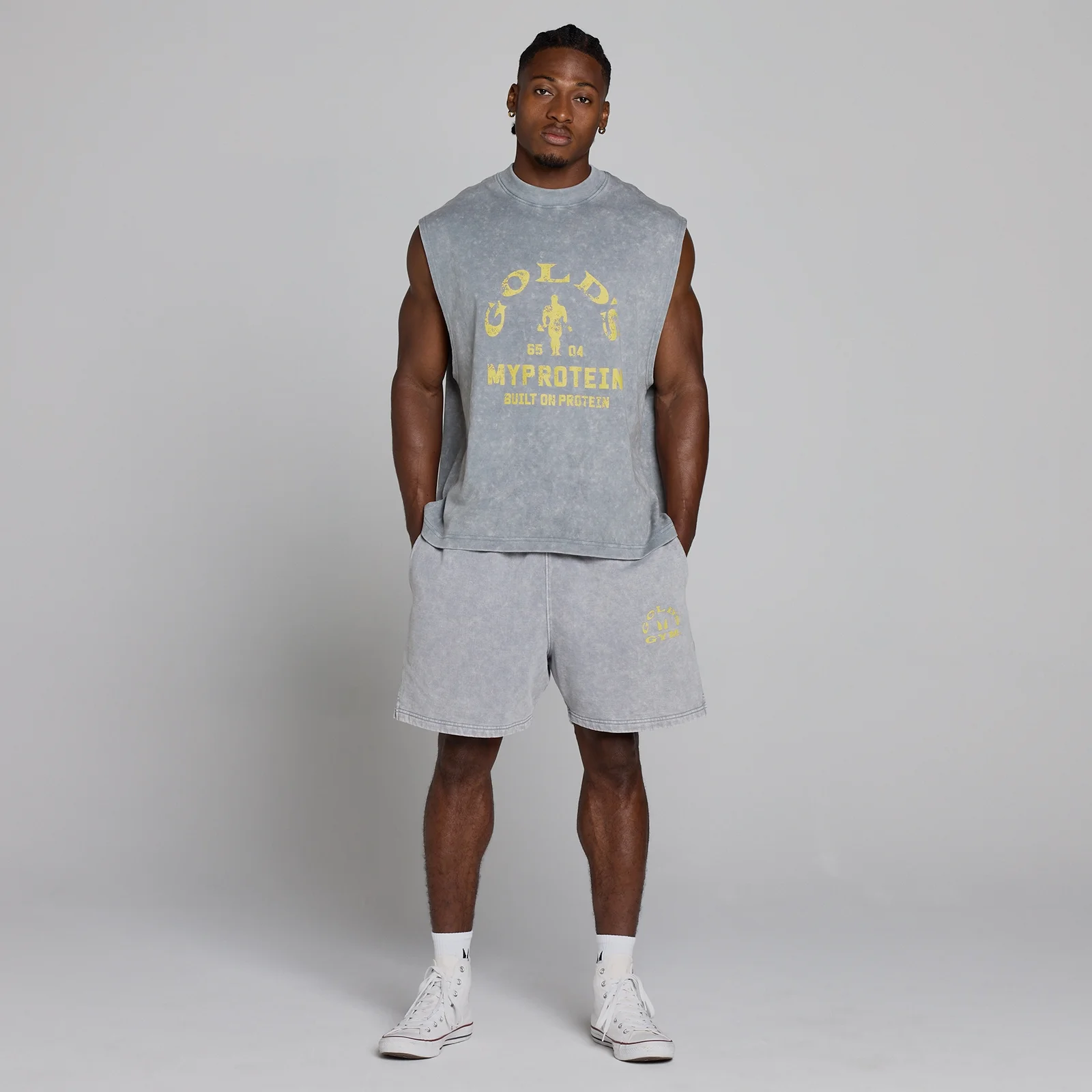 MP X Gold's Herr Washed Graphic Oversized Tank - Steel Blue - XL Bild 5
