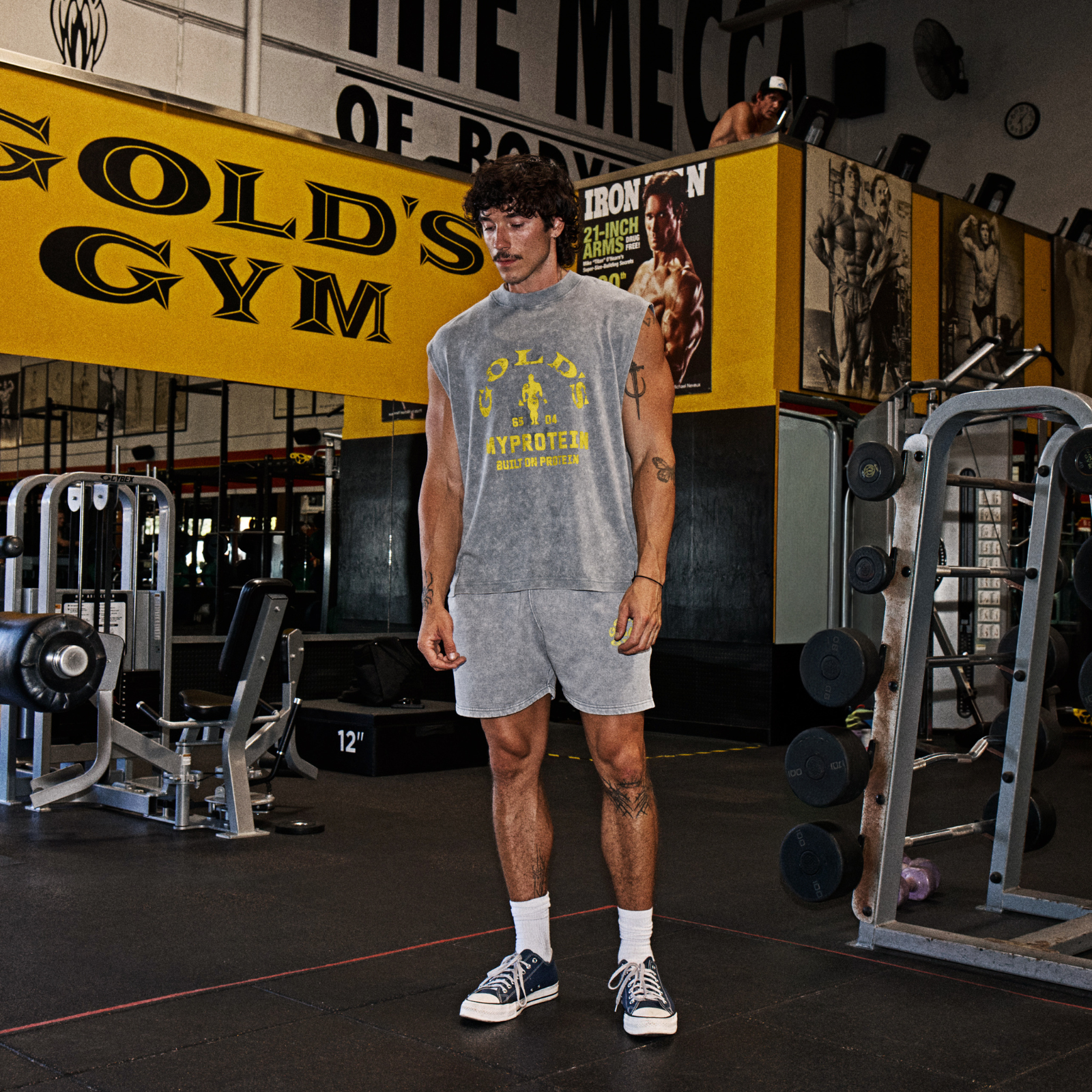 MP X Gold's Herr Washed Graphic Oversized Tank - Steel Blue - XL Bild 2
