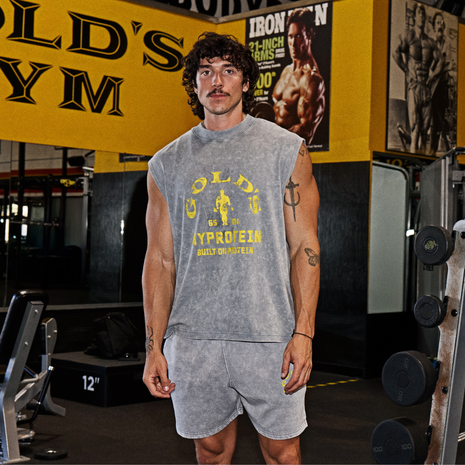 MP X Gold's Herr Washed Graphic Oversized Tank - Steel Blue - XL Bild 1
