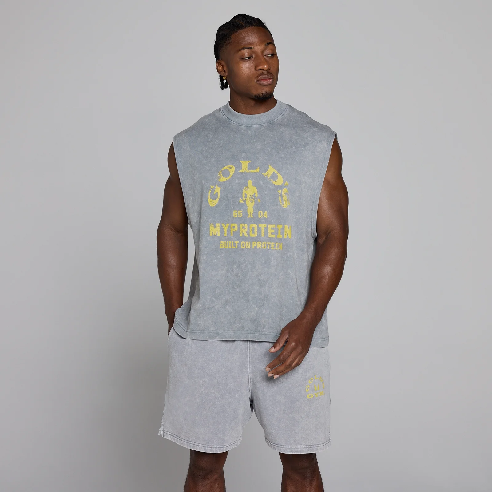 MP X Gold's Herr Washed Graphic Oversized Tank - Steel Blue - XL Bild 3