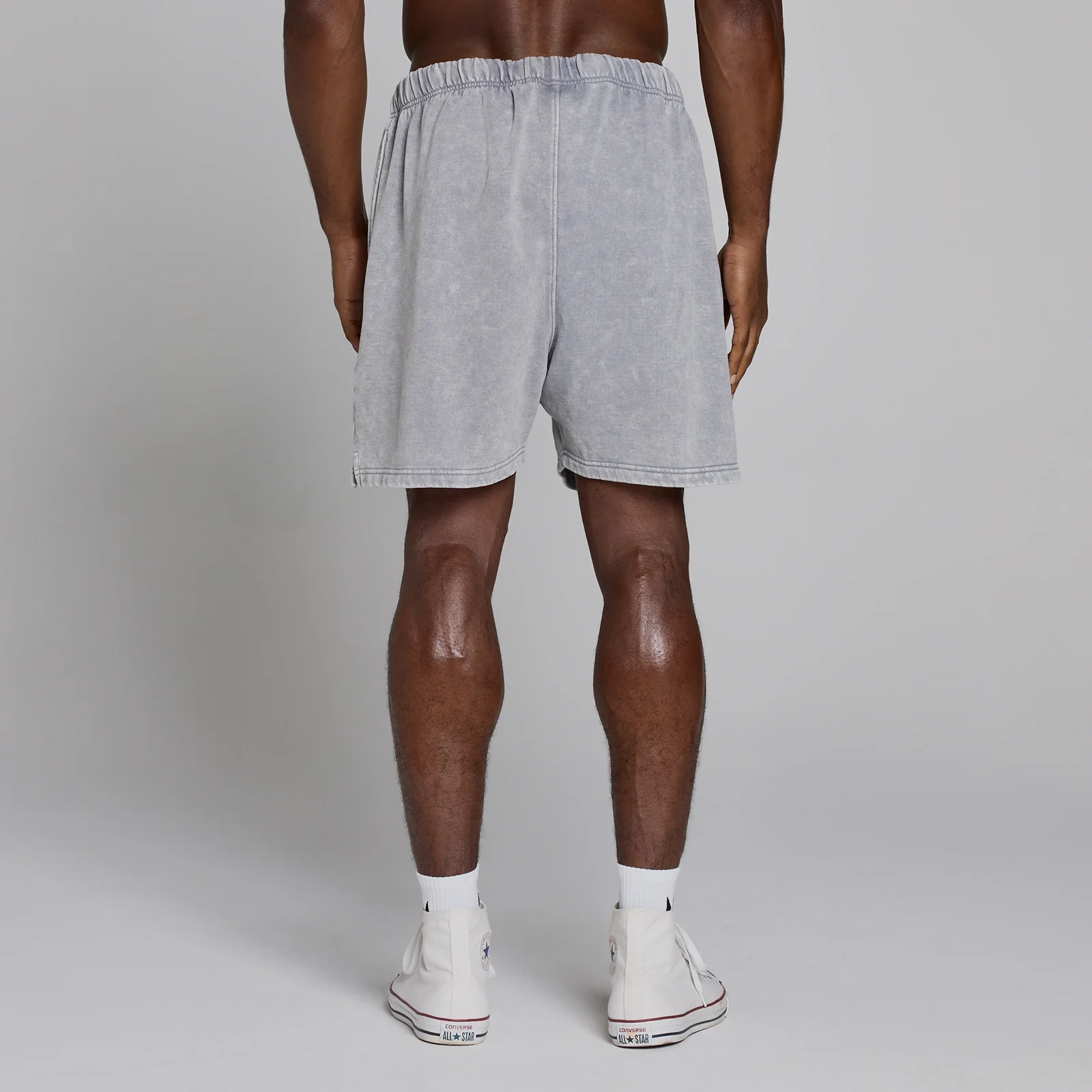 MP X Gold's Herr Washed Graphic Oversized Sweat Shorts - Steel Blue - XS Bild 4
