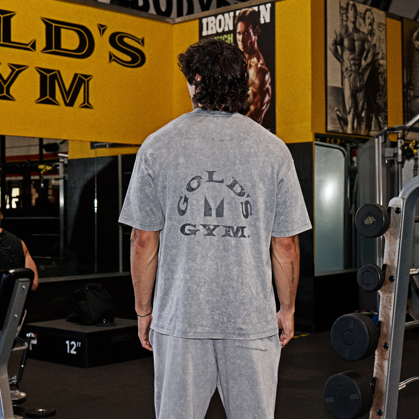 MP X Gold's Herr Washed Graphic Oversized T-shirt - Steel Blue - XS Bild 1