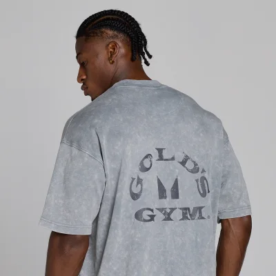 MP X Gold's Herr Washed Graphic Oversized T-shirt - Steel Blue - XS Bild 6