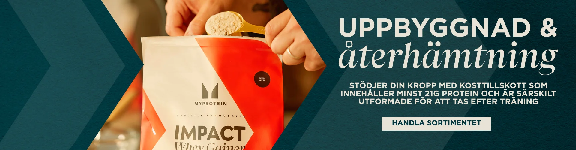 Bygg upp och återhämta dig. Stöd din kropp med ett sortiment av kosttillskott som innehåller minst 21 gram protein och är särskilt utformade för att konsumeras efter träning. Se hela sortimentet.